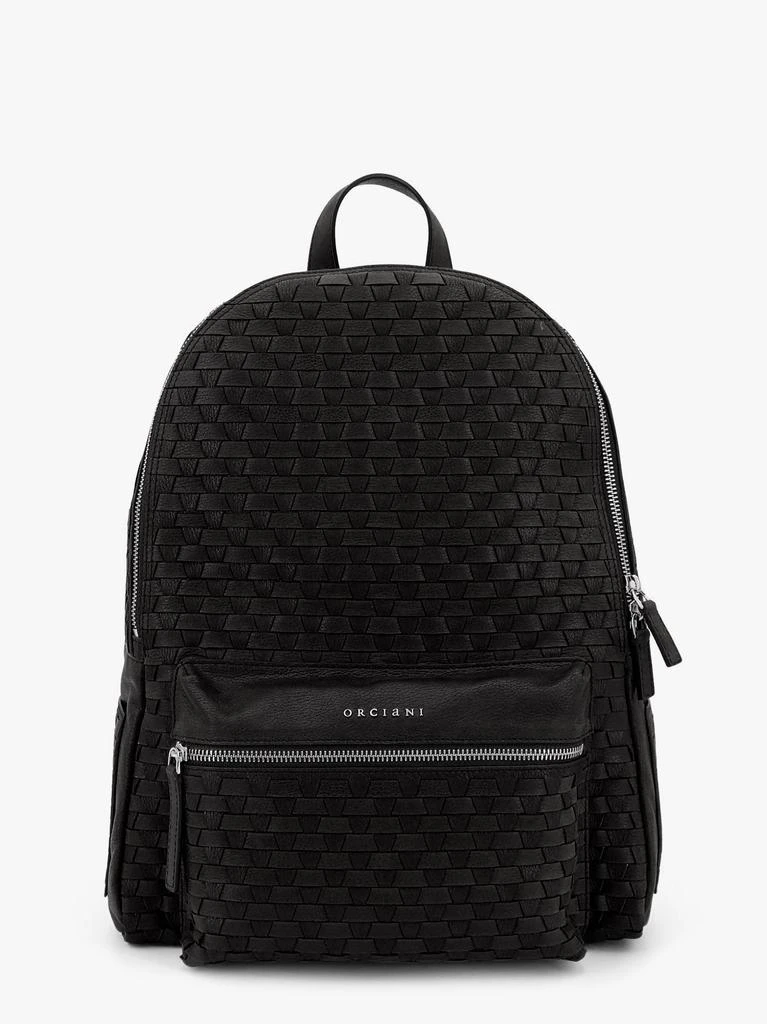 ORCIANI Suede backpack with interwined motif 1