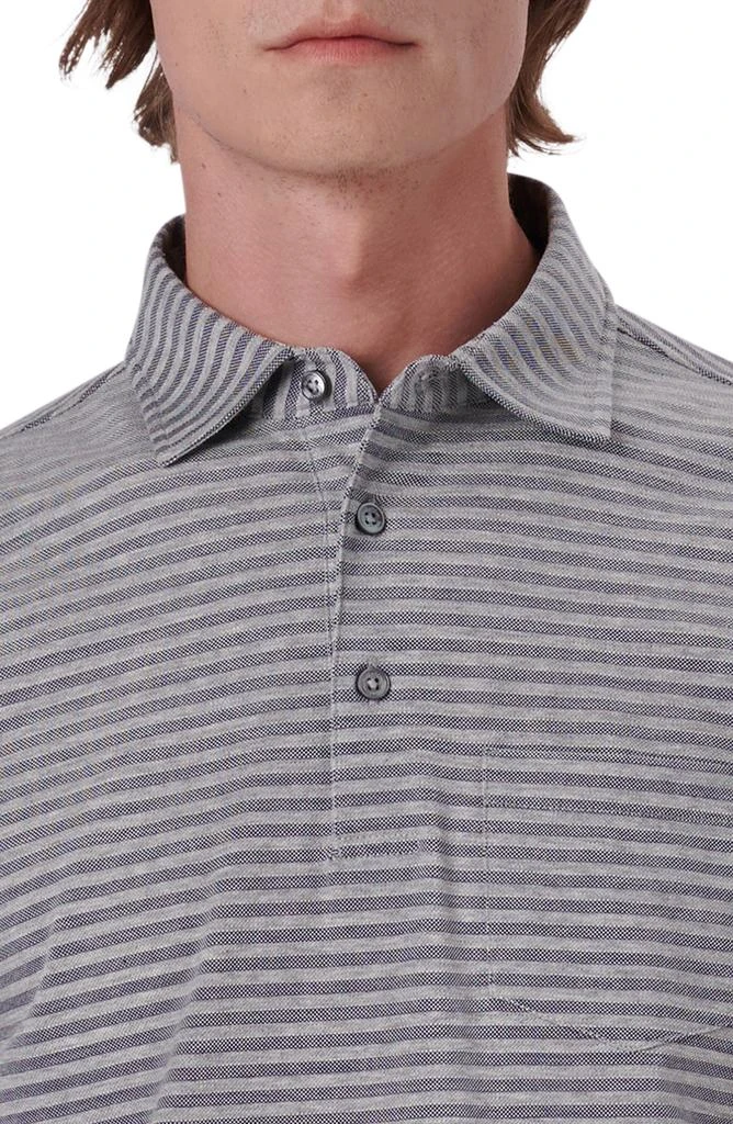 BUGATCHI Stripe Short Sleeve Cotton Polo 4