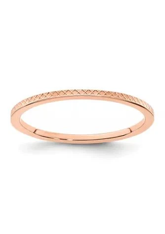 Belk
Co. Co. 14K Gold 1.2Mm Criss Cross Pattern Stackable Band