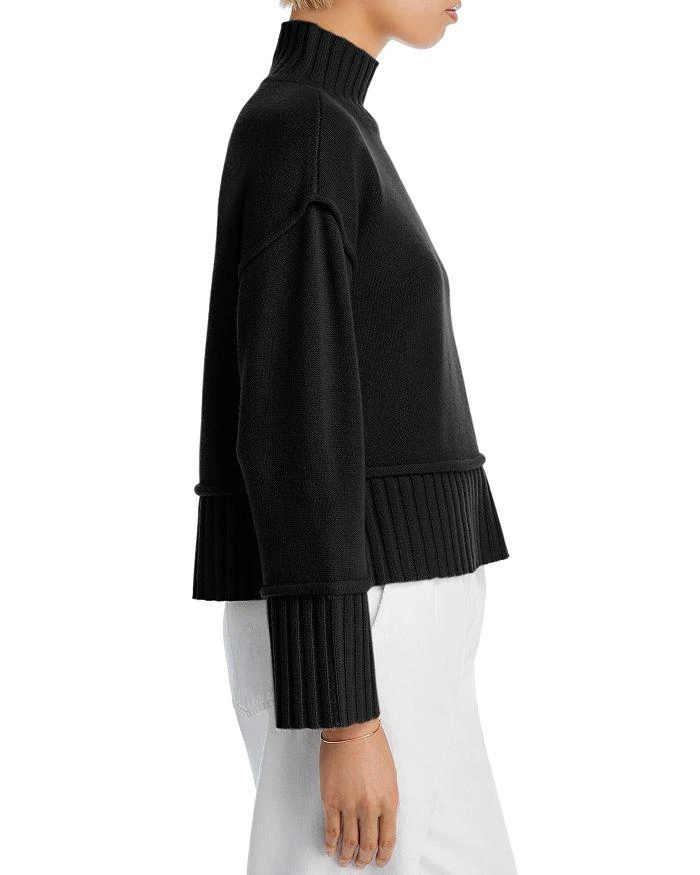 AQUA Boxy Mock Neck Cashmere Sweater - Exclusive 4
