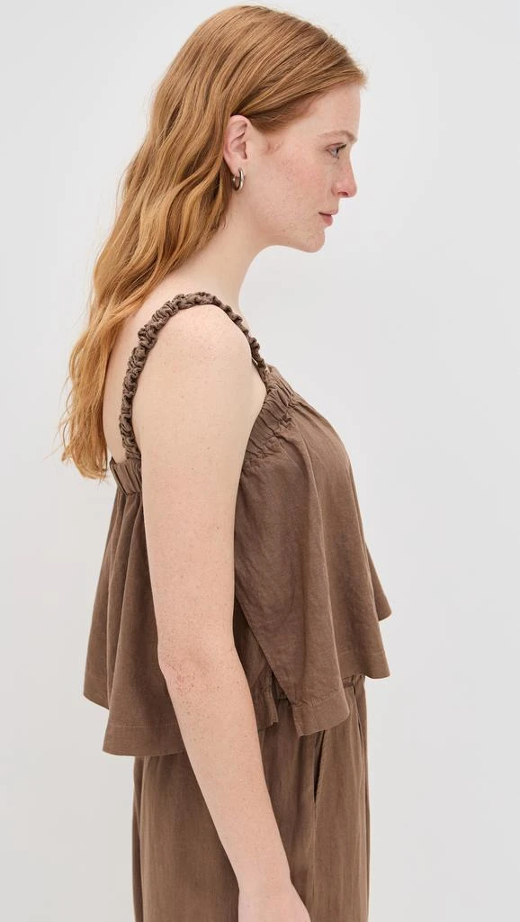 Stateside Linen Ruched Shoulder Tank 4