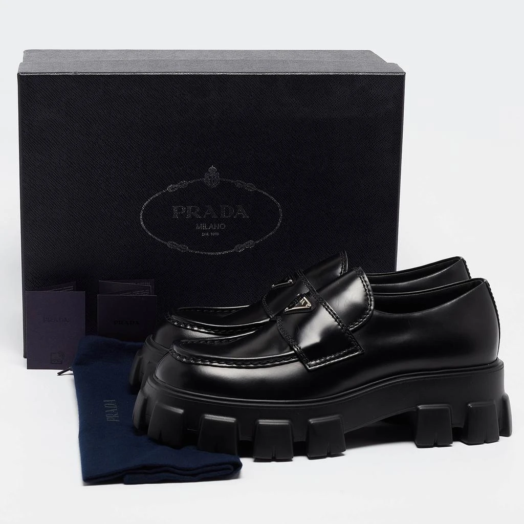 Prada Prada Black Leather Monolith Chunky Loafers Size 43.5 9