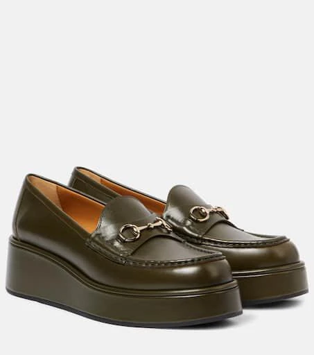 Gucci Horsebit leather platform loafers 1