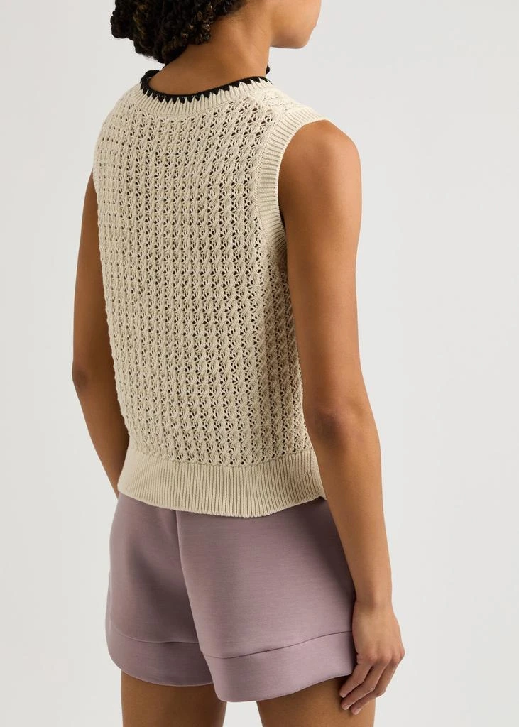 Varley Delaney open-knit cotton vest  3