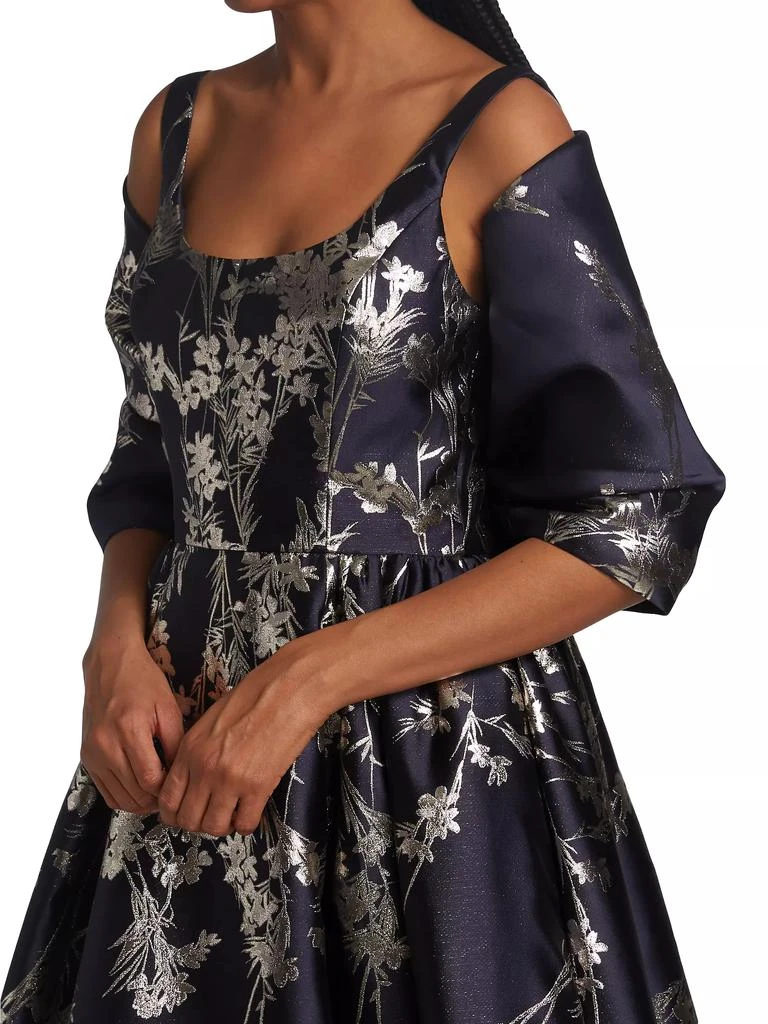 Amsale Metallic Shoulder Wrap 4