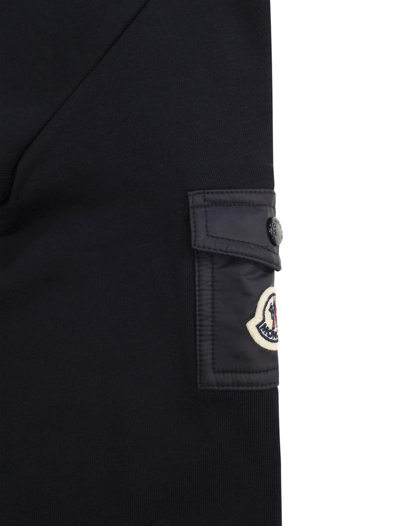 Moncler Moncler Enfant Logo Patch Cropped Jacket Blue 10Y