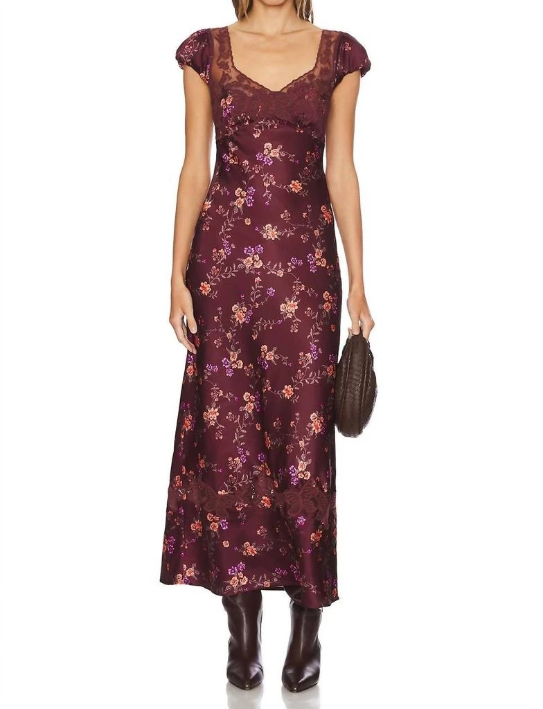 long sleeve formal evening dresses Long Sleeve Velour Gown With Scarf 12 / Merlot