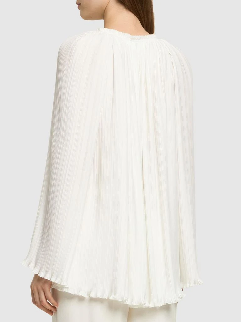 Lanvin Pleated Flared Long Sleeve Shirt 2