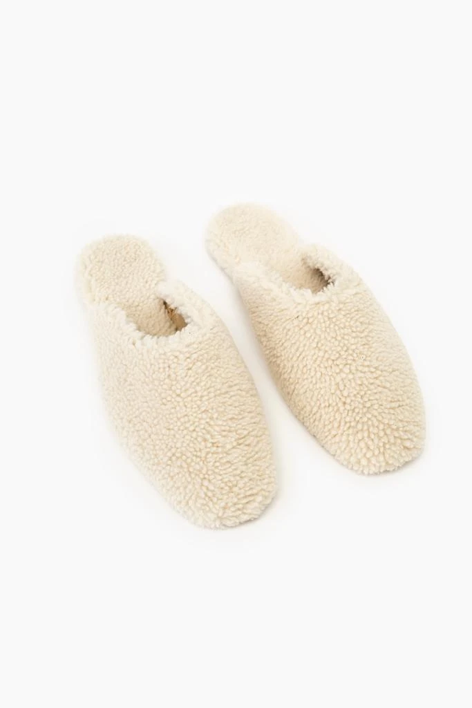 Sleeper Shearling Slippers in Cream 1