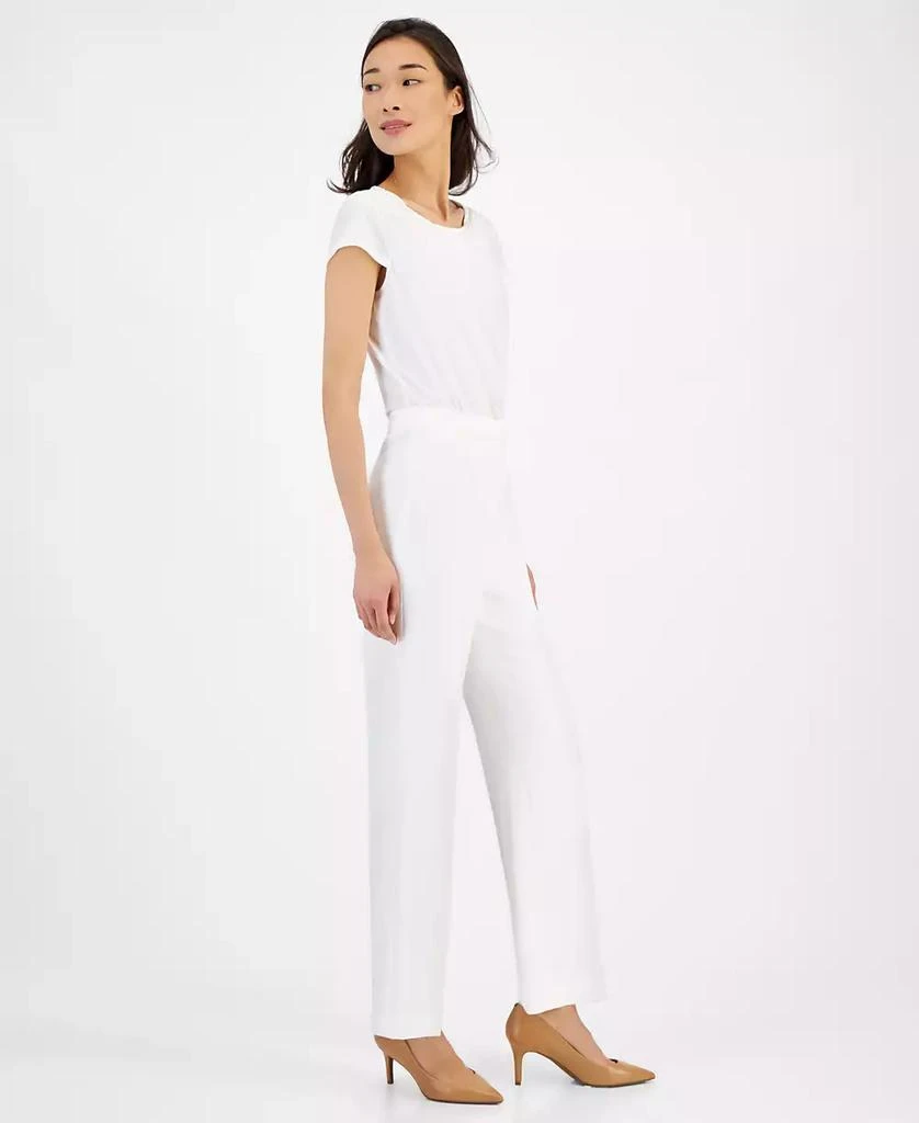 Kasper Straight-Leg Modern Crepe Dress Pants 7