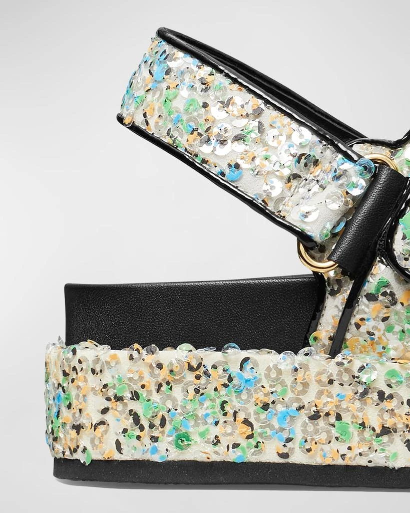 Tory Burch Kira Sequin Dual-Band Sport Sandals 4