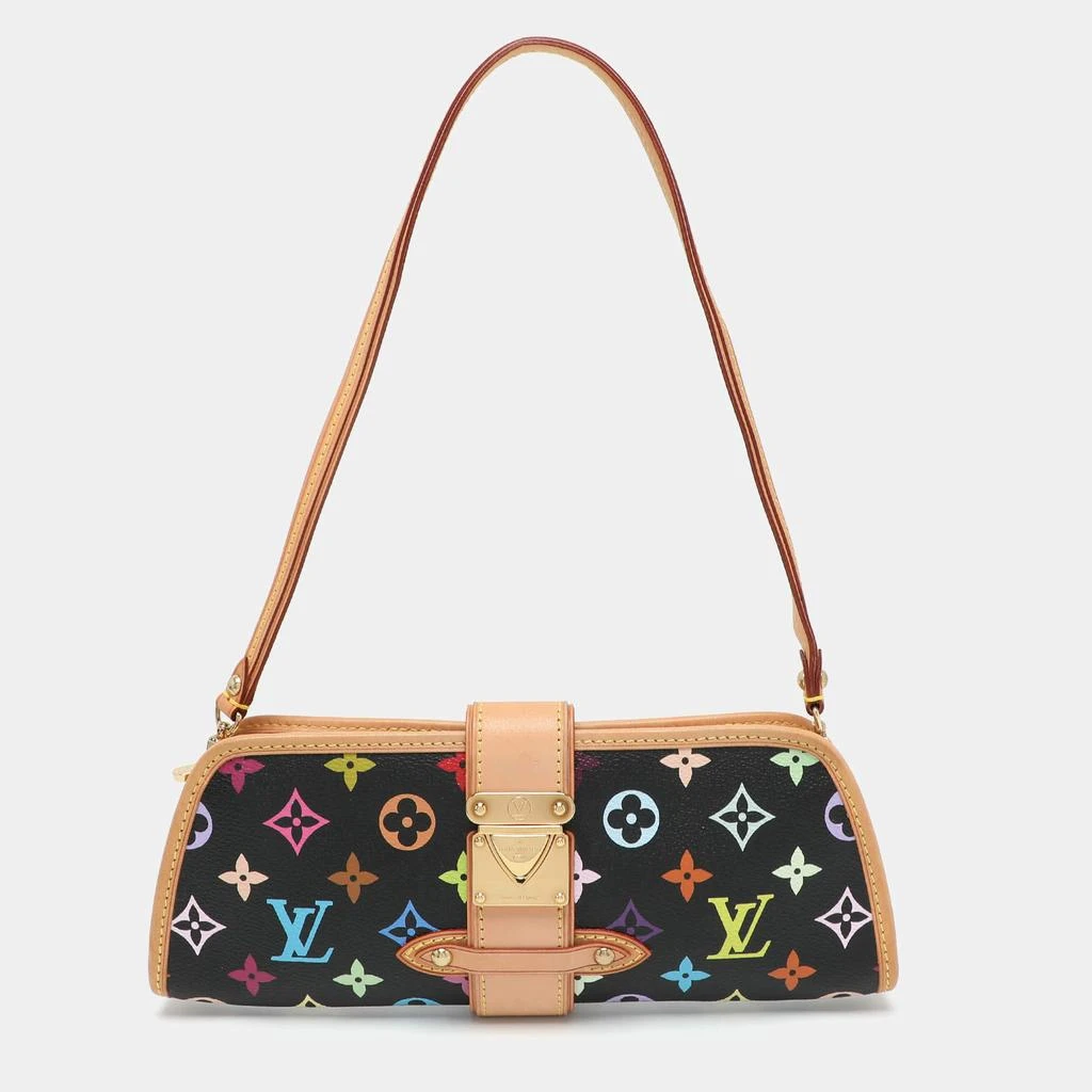 Louis Vuitton Louis Vuitton Black Monogram Multicolore Canvas and Leather Shirley Pochette Bag 1