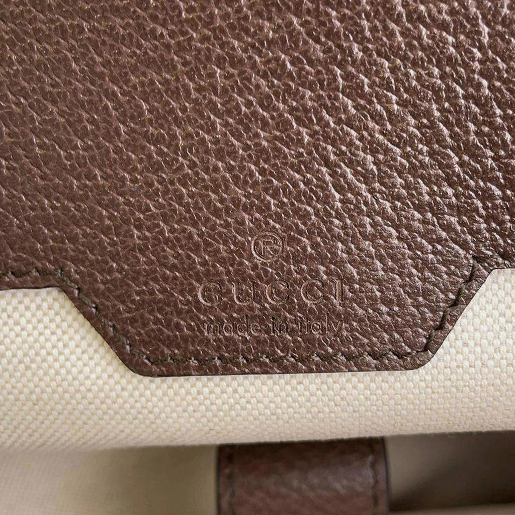 Gucci Gucci Brown/Beige Canvas Leather Jumbo GG Backpack 8