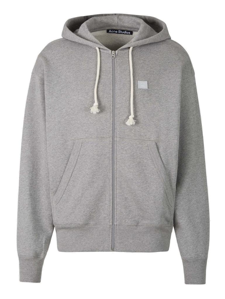 Acne Studios Acne Studios Face Logo Patch Zipped Hoodie