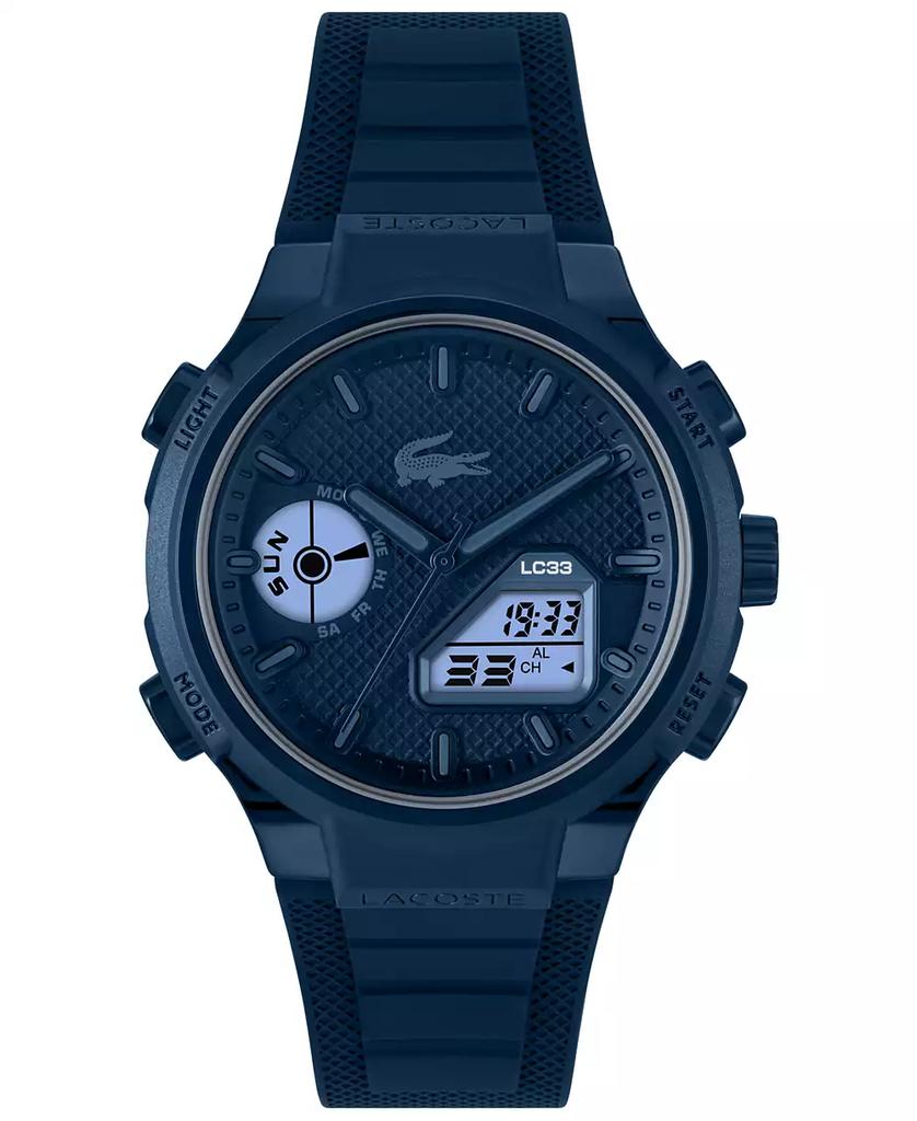 Lacoste Men's LC33 Navy Silicone Strap Watch, 44.8mm