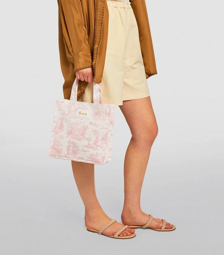 Harrods Small Toile Shopper Bag 4