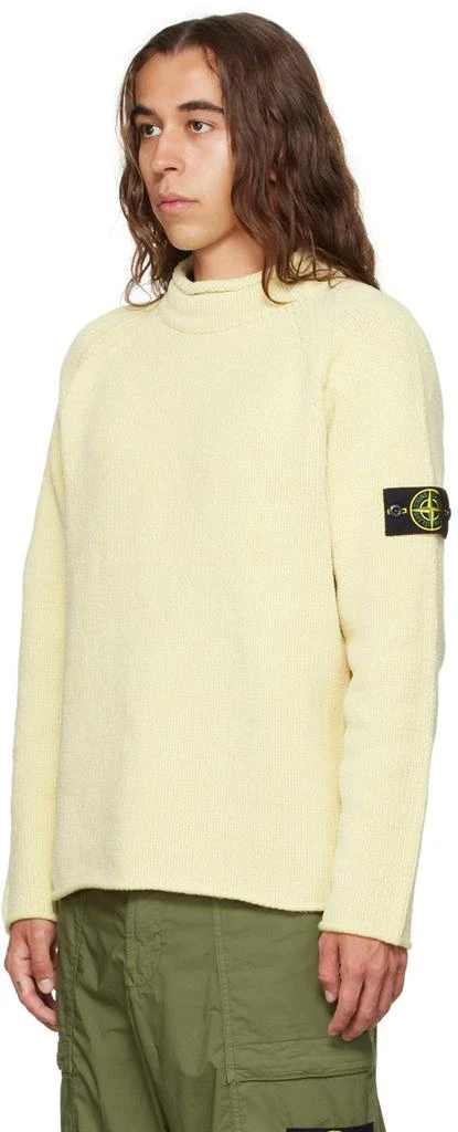 Stone Island Yellow Chenille Sweater 4