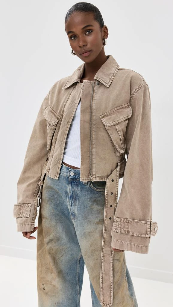 Cotton Canvas Biker Detail Jacket – On Sale Now with Up to 60% Off