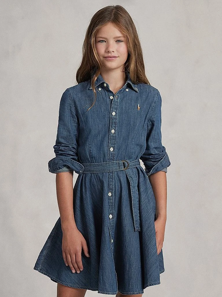 Ralph Lauren Little Girl's & Girl's Belted Denim Shirtdress 2