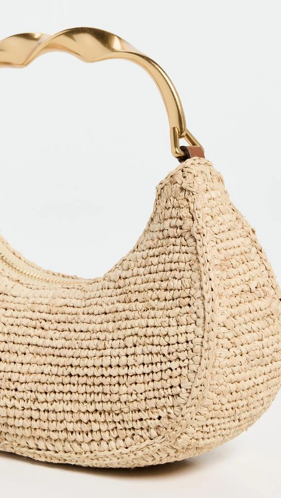 SIMKHAI Nixi Twist Handle Raffia Hobo Bag 4