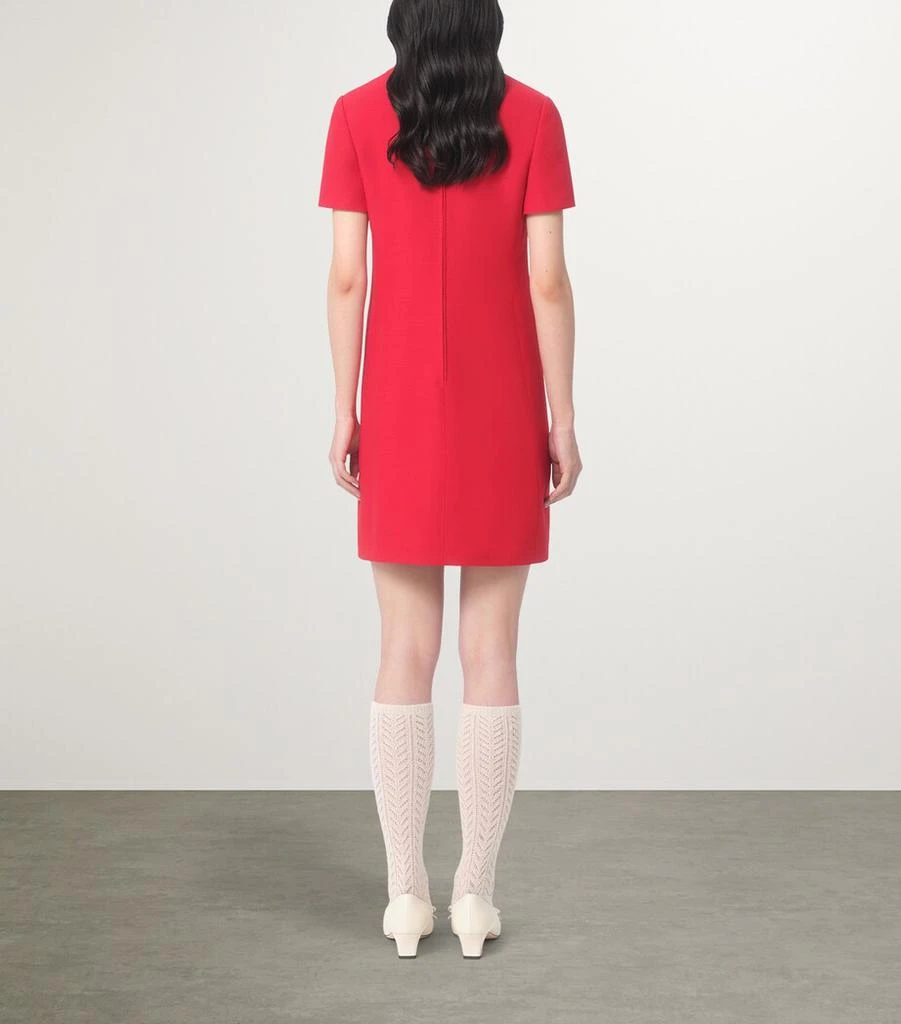 Valentino Virgin Wool-Silk Bow Mini Dress 9