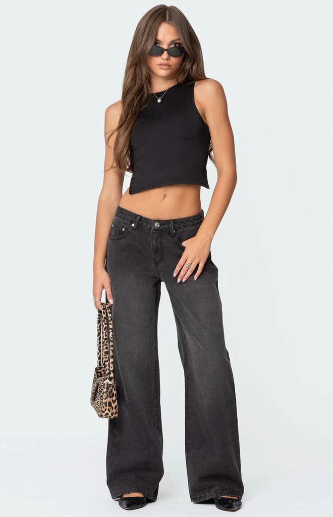 Edikted 1980 Leopard Patch Low Rise Jeans 5