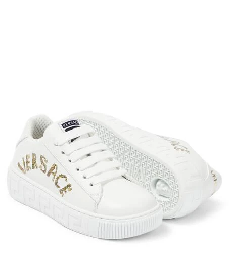 Versace Seashell Baroque leather low-top sneakers 6