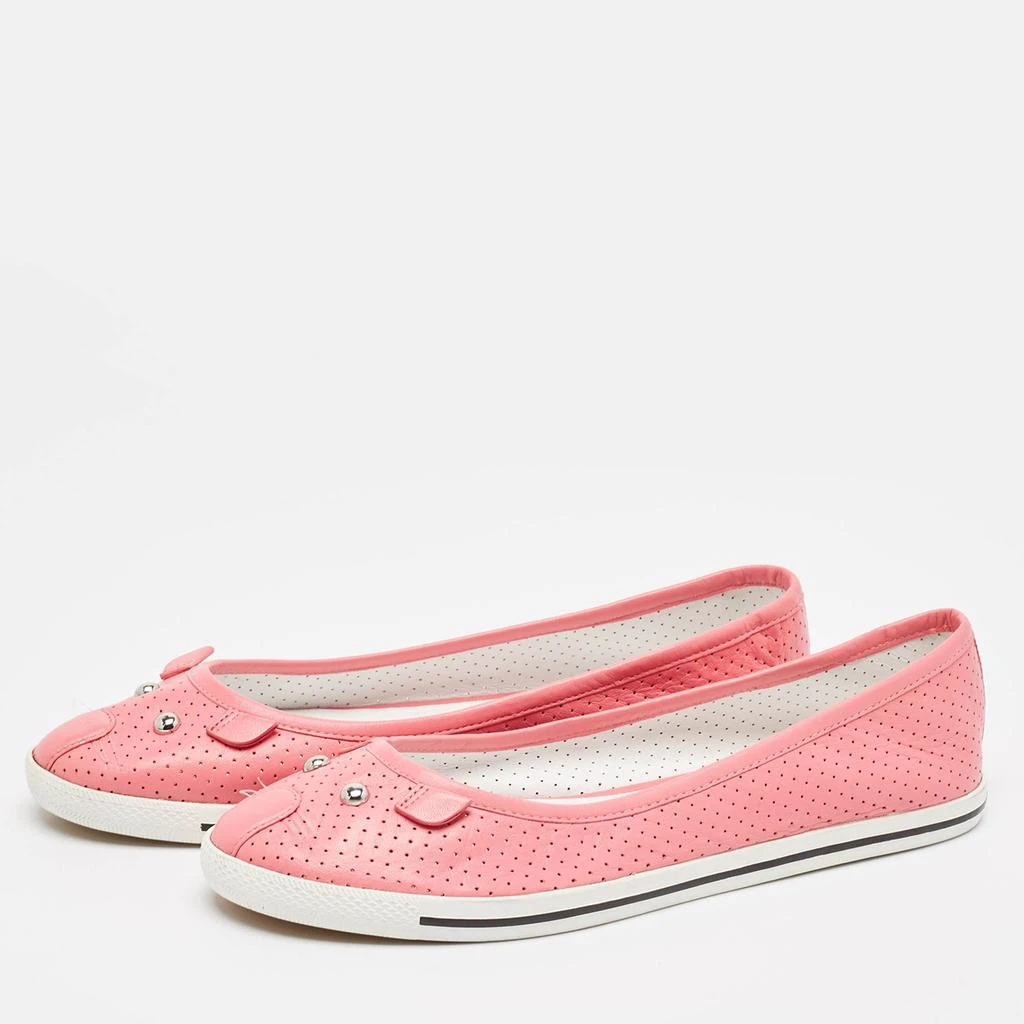 Marc Jacobs Marc by Marc Jacobs Pink Perforated Leather Mouse Flats Size 39 2