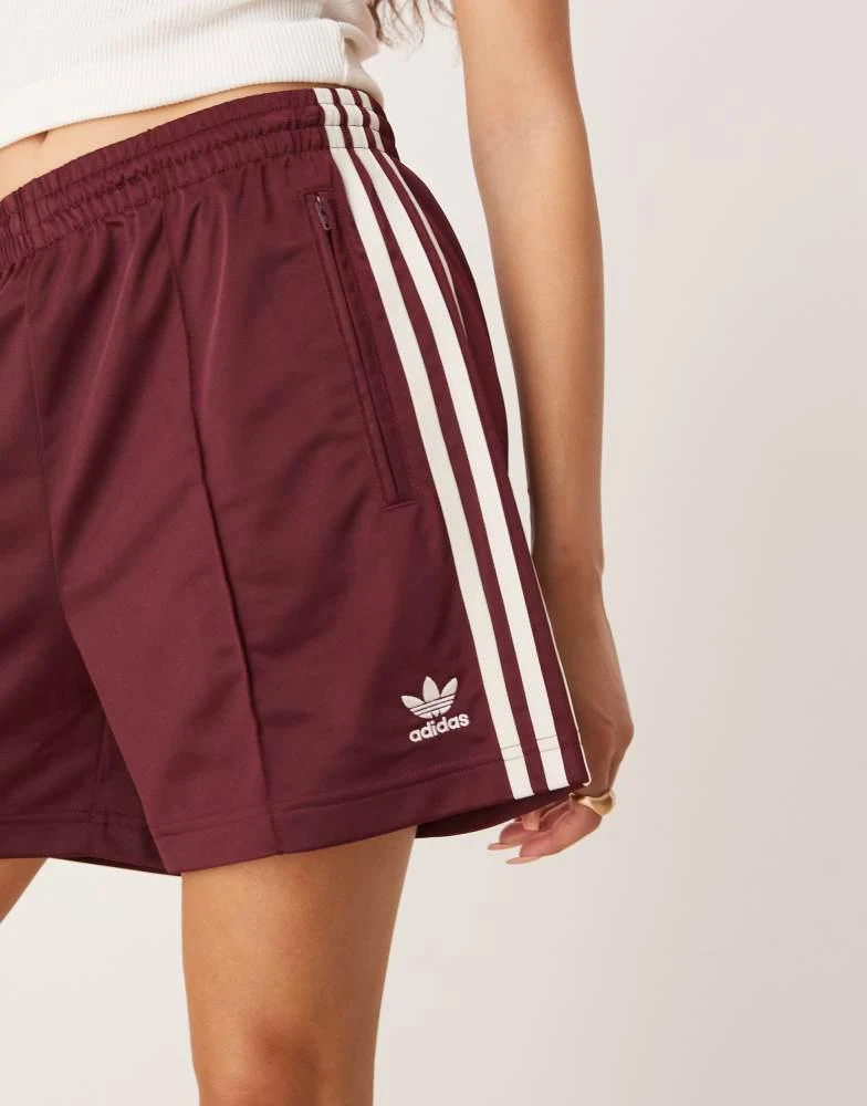 Adidas adidas Originals Firebird shorts in burgundy 3