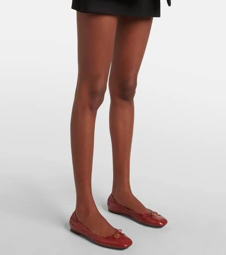 Valentino VLogo Signature patent leather ballet flats 4