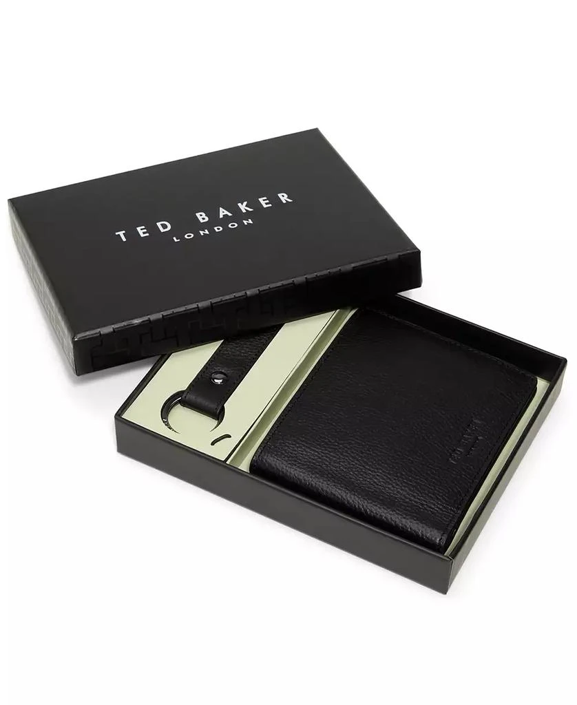 Ted Baker Men's Brockwell Bi-Fold Wallet In Cognac – Slim Leather Wallet With 10 Card Slots