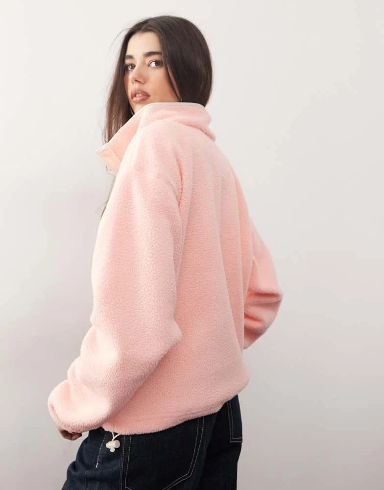 Columbia Columbia Helvetia II cropped half snap fleece in pink sand, chalk 4