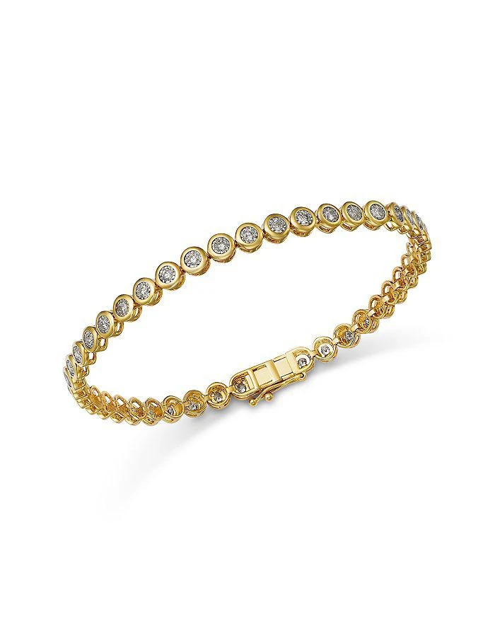 Bloomingdale
s Fine Collection Diamond Bezel Tennis Bracelet in 14K Yellow Gold, 1.05 tcw