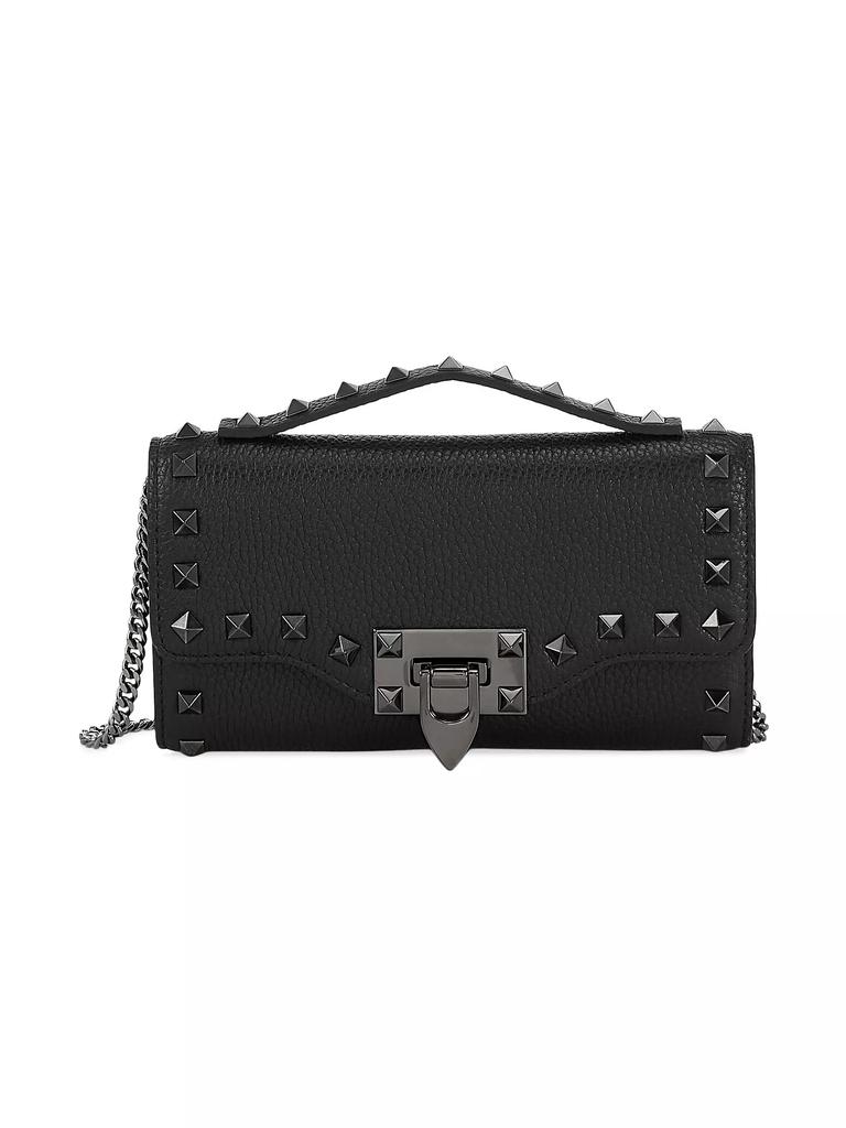 Valentino Garavani Rockstud Leather Wallet-On-Chain