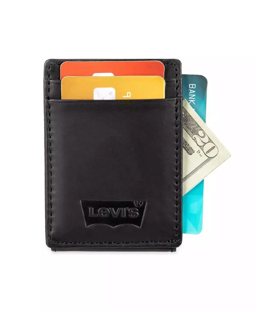 Levi's Men's RFID Genuine Leather Front Pocket Wallet 4