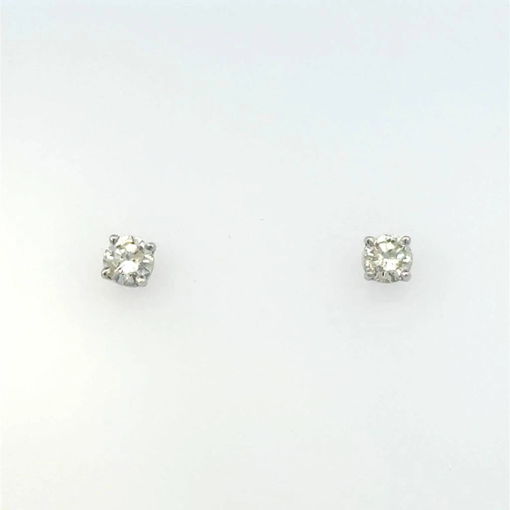 AAMIAA Aamiaa - 0.75 Carat Natural Diamond Round Brilliant Stud Earrings 4