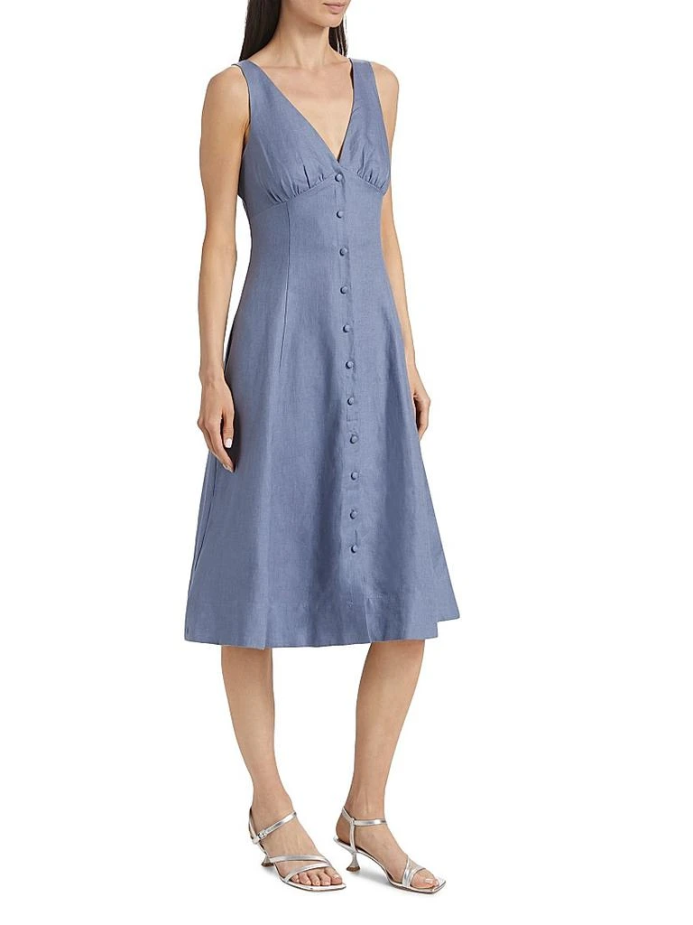 Reformation Sebastien Linen Midi-Dress 4