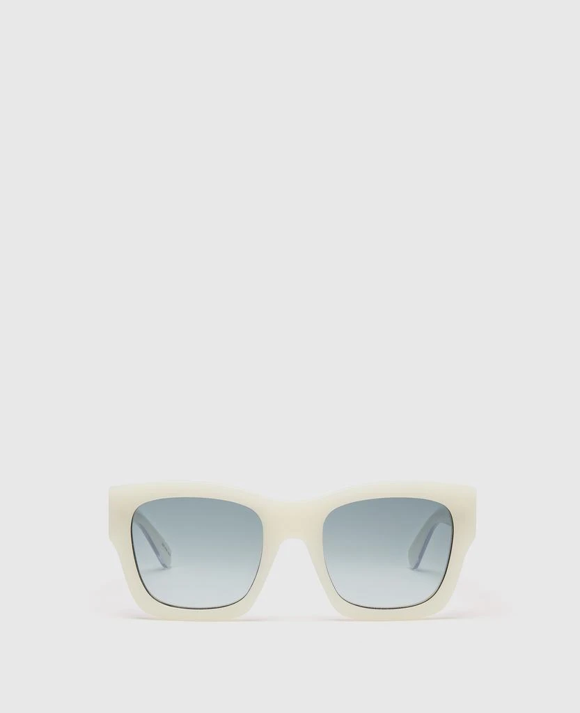 Stella McCartney Stella McCartney - Logo Square Sunglasses, Woman, Milky white 1