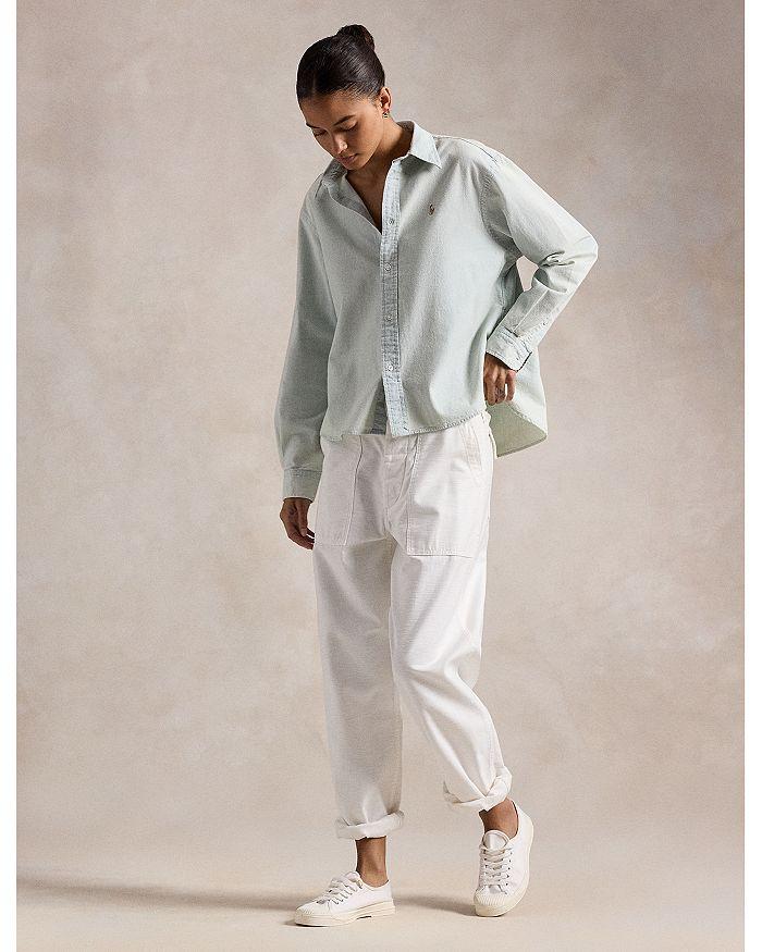 Ralph Lauren Lauren Ralph Lauren Button Front Linen Chambray Shirt