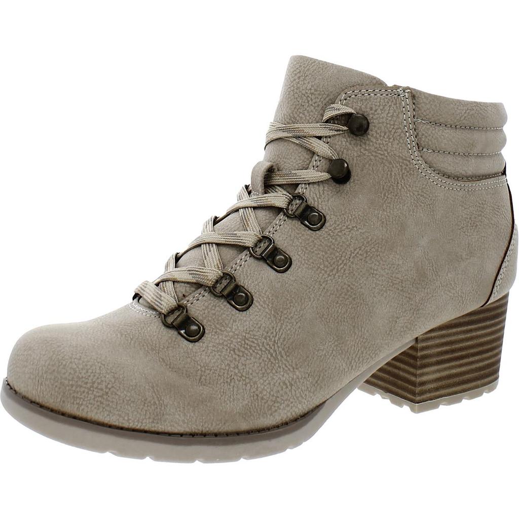 b.o.c. Alder Womens Faux Leather Block Heel Hiking Boots