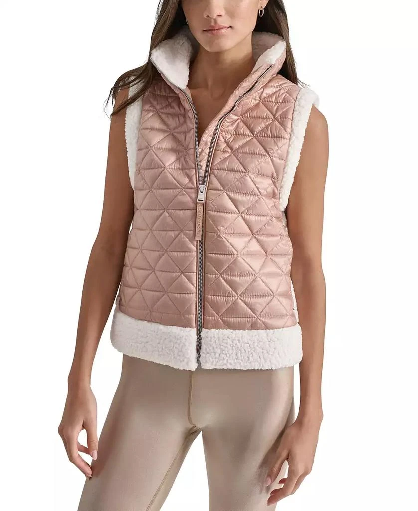 Shop Women's Quilted Mock Neck Puffer Vest on Sale at BeyondStyle
