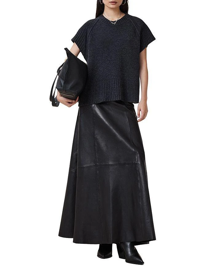 ALL SAINTS Giana Maxi Leather Skirt 2