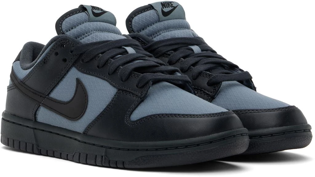 NIKE Black & Gray Dunk Low Retro SE Sneakers 4