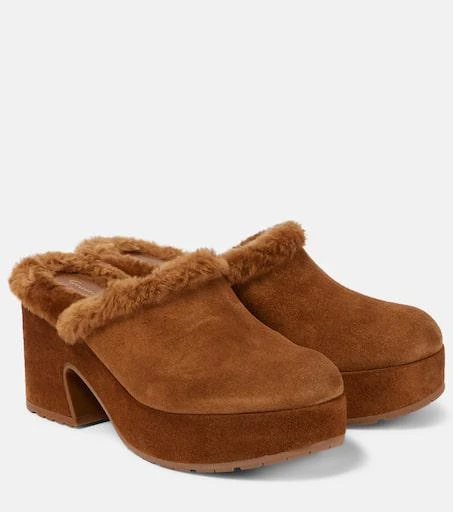 Gianvito Rossi Lyss 55 suede platform clogs 1