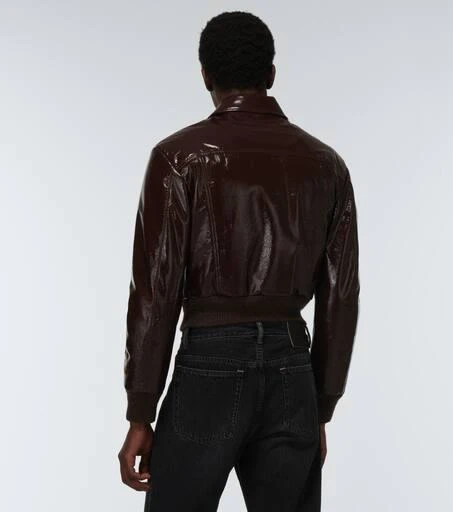 Acne Studios Embroidered patent leather jacket 4