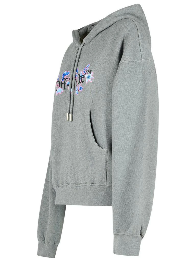 Off-White Off-White 'Flower' Grey Cotton Sweatshirt 2