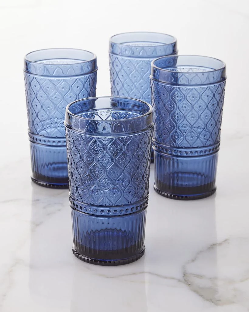 Godinger Blue Claro Highball Glasses, Set of 4 1