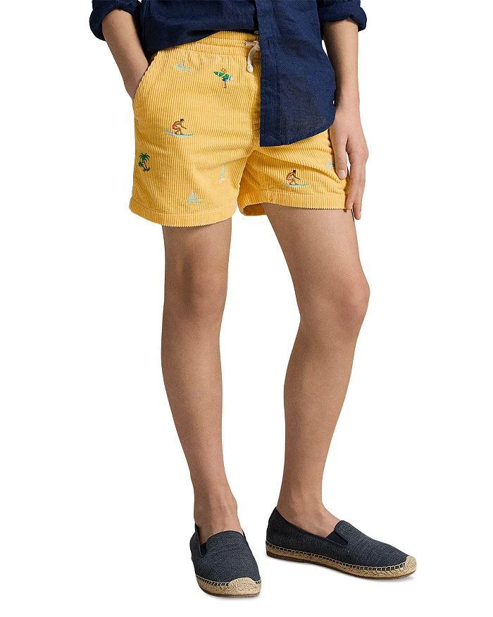 Ralph Lauren Boys' Polo Prepster Embroidered Corduroy Shorts - Little Kid, Big Kid