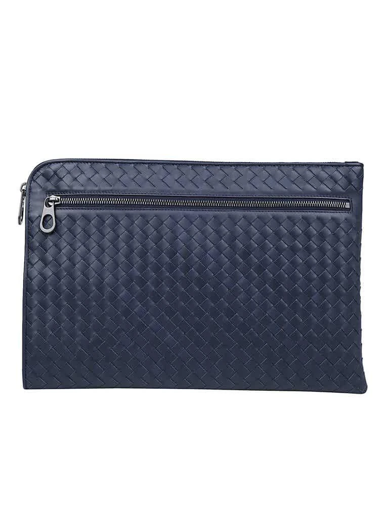 Bottega Veneta Bottega Veneta Mens Navy Intrecciato Document Case 2