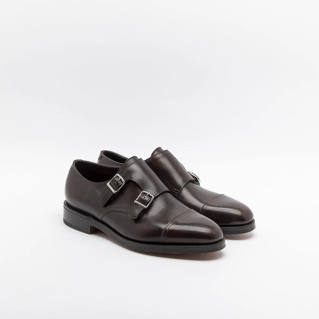John Lobb William Dark Brown Museum Calf Monk Strap Shoe (fitting E) 2